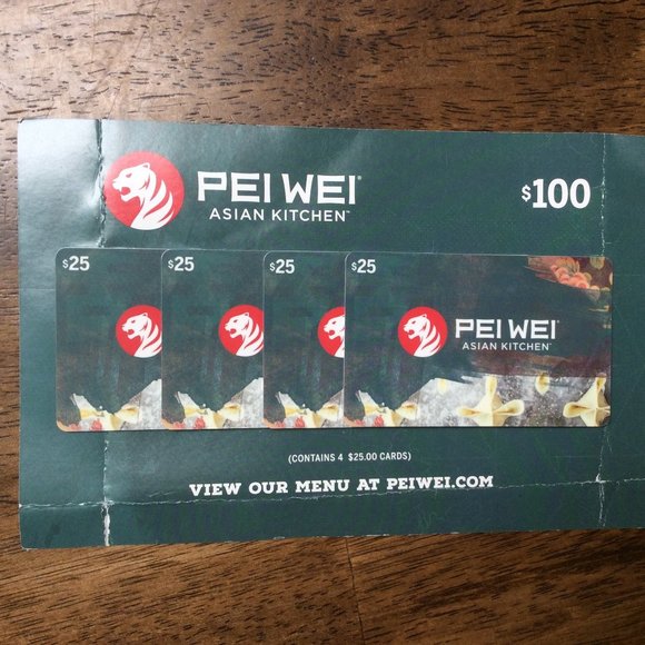 $100 Value PeiWei Gift Cards - Picture 1 of 1